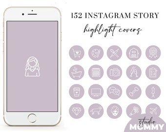 Purple Instagram Highlight Covers - Instagram Story Highlight Icons - Instagram Story Covers - Highlight Covers For Instagram Purple - A17