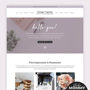 Purple WordPress Theme for Bloggers - Kadence WordPress Child Theme - Website Template WordPress - Template for Coaches - Studio Mommy A17