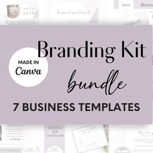 Branding Template Canva - Thank You Card, Gift Certificate Template, Social Media Planner, Branding Kit for Small Business, Studio Mommy A17