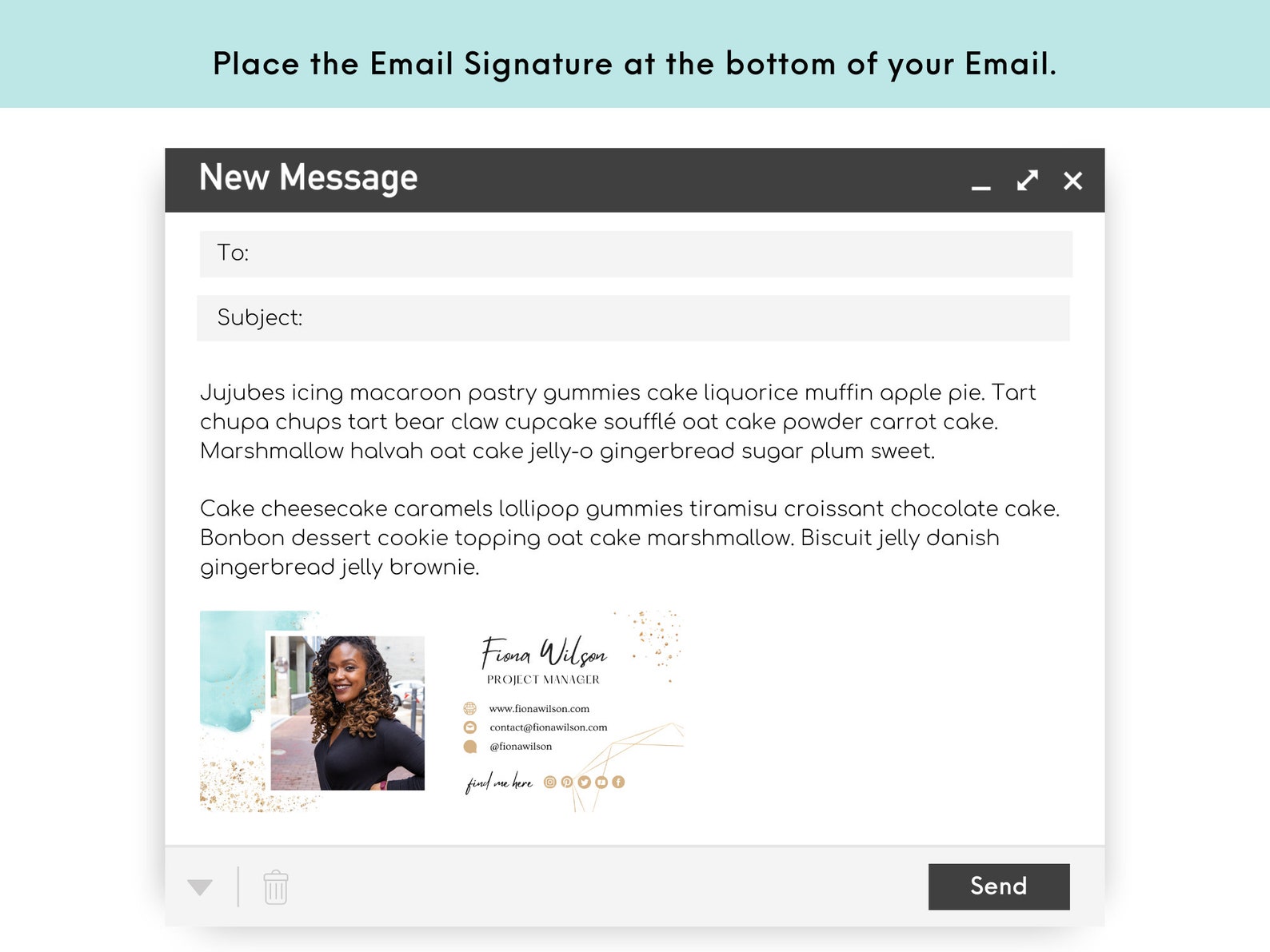 Email Signature Canva Template Email Signature Template - Etsy