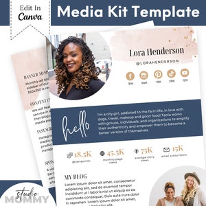 Influencer Media Kit - Media Kit Template, Content Creator Kit, Blogger Media Kit, TikTok Media Kit, Author Media Kit - Studio Mommy A16