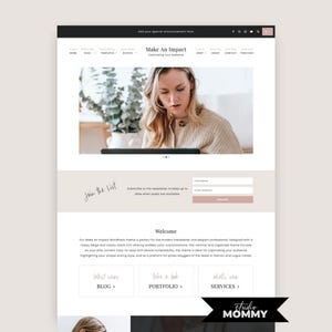 WordPress Theme - Kadence Child Theme: Elegant Blog Website Template - Make An Impact by Studio Mommy A08