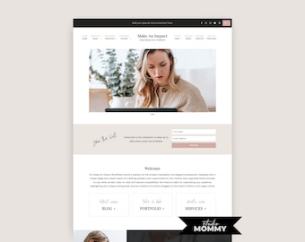WordPress Theme - Kadence Child Theme: Elegant Blog Website Template - Make An Impact by Studio Mommy A08