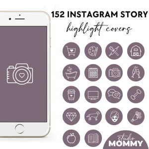 Purple Instagram Highlight Covers - Instagram Story Highlight Icons - Instagram Story Covers - Highlight Covers For Instagram Purple - A17