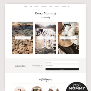 WordPress Theme - Minimal WordPress Theme, Blog Theme WordPress, Premade Templates, Website Theme, Pretty Template - Studio Mommy A10