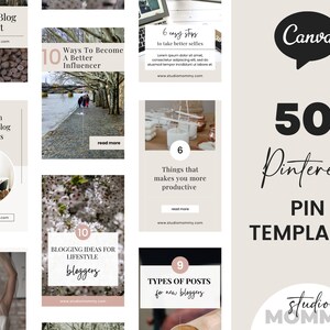 Neutral Pinterest Pin Templates, Pinterest Templates Canva, Pinterest Templates Minimal Pins, Pinterest Editable Canva Templates - A08