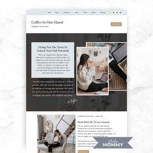 Thème WordPress - Modèle WordPress pour coach de vie : conception de site Web d'entreprise - Un café dans une main par Studio Mommy A11
