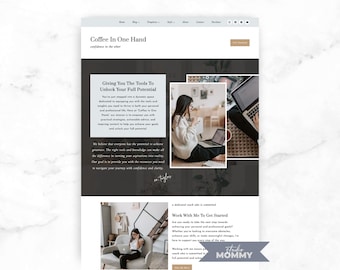 Thème WordPress - Modèle WordPress pour coach de vie : conception de site Web d'entreprise - Un café dans une main par Studio Mommy A11