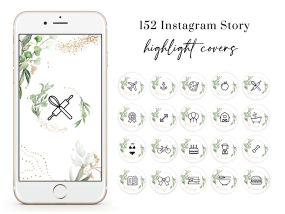 Green Instagram Highlight Covers Highlight Covers for - Etsy
