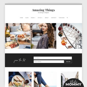 WordPress Theme - Minimal WordPress Theme, Blog Theme WordPress, Premade Templates, Website Theme, Kadence Theme - Studio Mommy A09