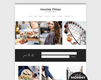 WordPress Theme - Minimal WordPress Theme, Blog Theme WordPress, Premade Templates, Website Theme, Kadence Theme - Studio Mommy A09