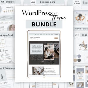 WordPress Theme - Coaching WordPress Template: Kadence Design + Canva Branding - Coffee In One Hand by Studio Mommy A11