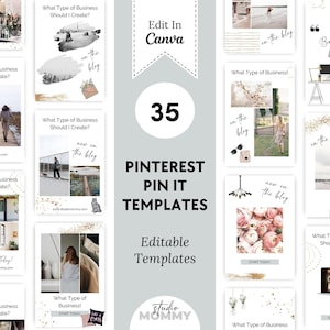 Boho Pinterest Templates: Green & Gold Canva Pins (Digital Download) - A20