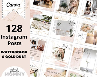 Instagram Template Canva - Instagram Template Business, Instagram Template Fashion, Watercolor Instagram Post Template - Studio Mommy A15