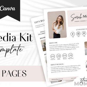 Media Kit Template Canva, Influencer Media Kit, Content Creator Media Kit, Media Kit Canva, TikTok Media Kit, Blogger Media Kit A10 image 1