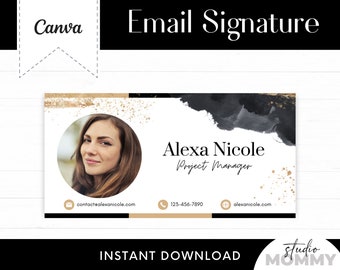 Email Signature Template Canva - Email Marketing Signature Template - Email Newsletter Signature Template - Email Signature Gmail - A12