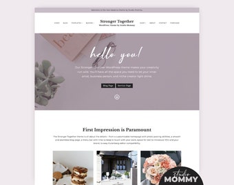 Purple WordPress Theme for Bloggers - Kadence WordPress Child Theme - Website Template WordPress - Template for Coaches - Studio Mommy A17