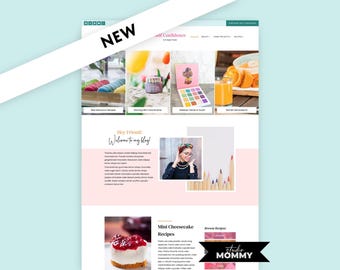 Thème WordPress - Modèle de blog minimaliste : design féminin, carrousel de photos pour articles de blog - Confiance en soi Studio Mommy A23