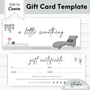 Modello buono regalo per la casa stampabile e modificabile - buono regalo per donne - modello buono regalo stampabile - buono regalo Etsy - A20