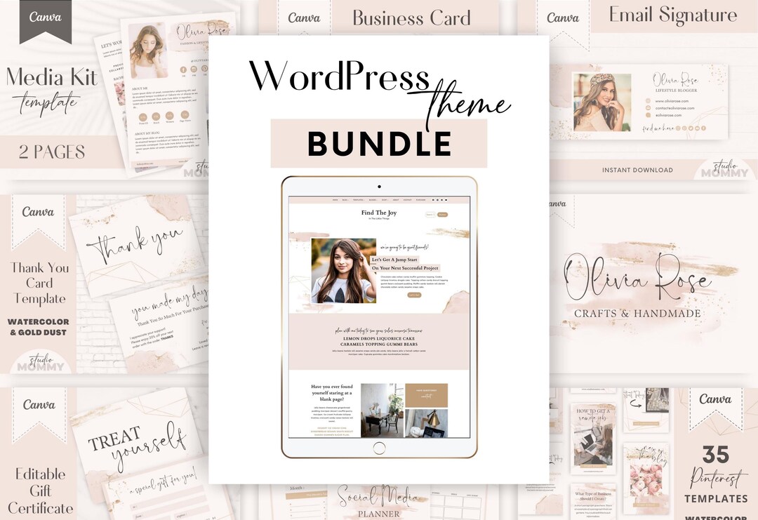 Wordpress Theme - Find the Joy Wordpress Template: Website Design ...