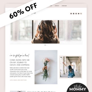 WordPress Theme Blog - Lifestyle Bloggers - WordPress Template For Bloggers - WordPress Blog Theme - Pink Website Template WordPress - A10