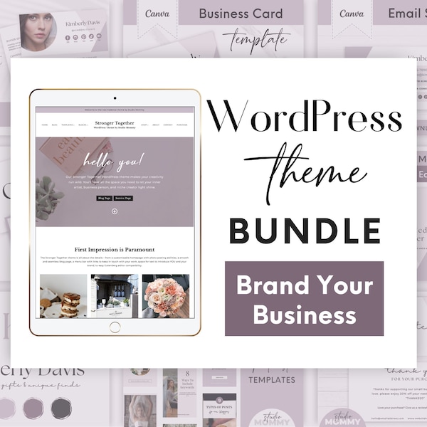 WordPress Theme Feminine - Website Template WordPress - Kadence Theme - WooCommerce Template - Template For Business - Studio Mommy A17