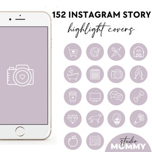 Purple Instagram Highlight Covers - Instagram Story Highlight Icons - Instagram Story Covers - Highlight Covers For Instagram Purple - A17