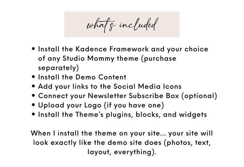 WordPress Theme Installation Service - Studio Mommy image 3