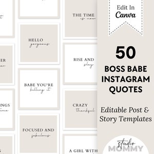 Motivational Quotes Templates - Inspirational Quotes, Instagram Template Canva, Quotes PNG Bundle, Download Design, Facebook Template - A08