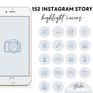 Blue Instagram Highlight Covers - Instagram Story Highlight Icons - Instagram Story Covers - Highlight Covers For Instagram Blue Icons