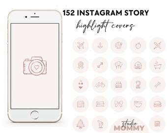Rose Gold Instagram Highlight Covers - Pink IG Covers - Blush Instagram Highlight Icons - Highlight Covers For Instagram - Studio Mommy