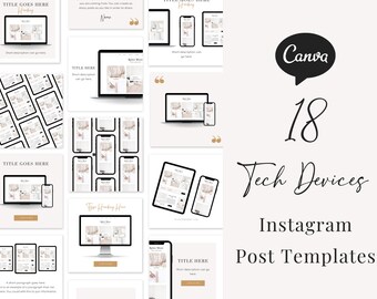 Instagram Post Templates - Minimal Device Instagram Post, Instagram Template, Canva Instagram Template, Instagram Post Template Canva