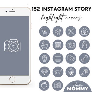 Instagram Highlight Covers Blue - Instagram Story Highlight Icons - Blue Instagram Icons - Blue Highlight Covers For Instagram - A11