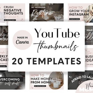 YouTube Thumbnails Canva Templates Small Business - Social Media Brand Kit - Studio Mommy A10