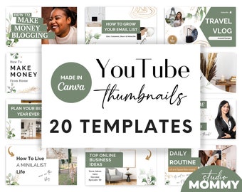 YouTube Thumbnails Canva Templates - YouTube Template - YouTube Thumbnail Template - Social Media Templates - YouTube Banner A19