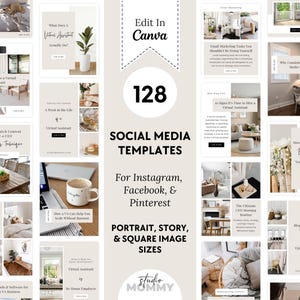 Social Media Templates - Minimalist Instagram Post Templates for Virtual Assistants (Canva Ready) - Studio Mommy A08