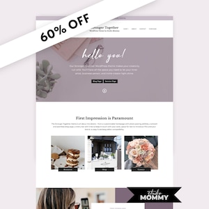 WordPress Theme - Purple Kadence WordPress Design: Bloggers & Coaches Website Template - Stronger Together by Studio Mommy A17