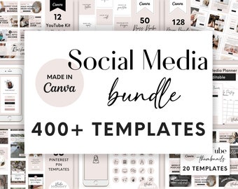 Social Media Template Bundle - YouTube Thumbnail Brand Kit, Motivational Quotes, Instagram Templates, Pinterest Templates - Studio Mommy A10