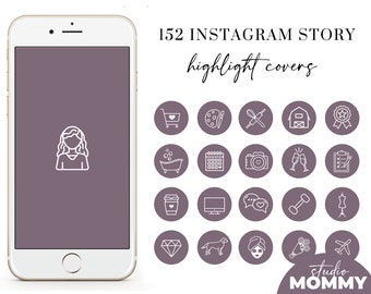 Purple Instagram Highlight Covers - Instagram Story Highlight Icons - Instagram Story Covers - Highlight Covers For Instagram Purple - A17