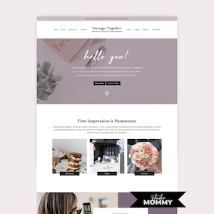 WordPress Theme - Purple Kadence WordPress Design: Bloggers & Coaches Website Template - Stronger Together by Studio Mommy A17 image 2