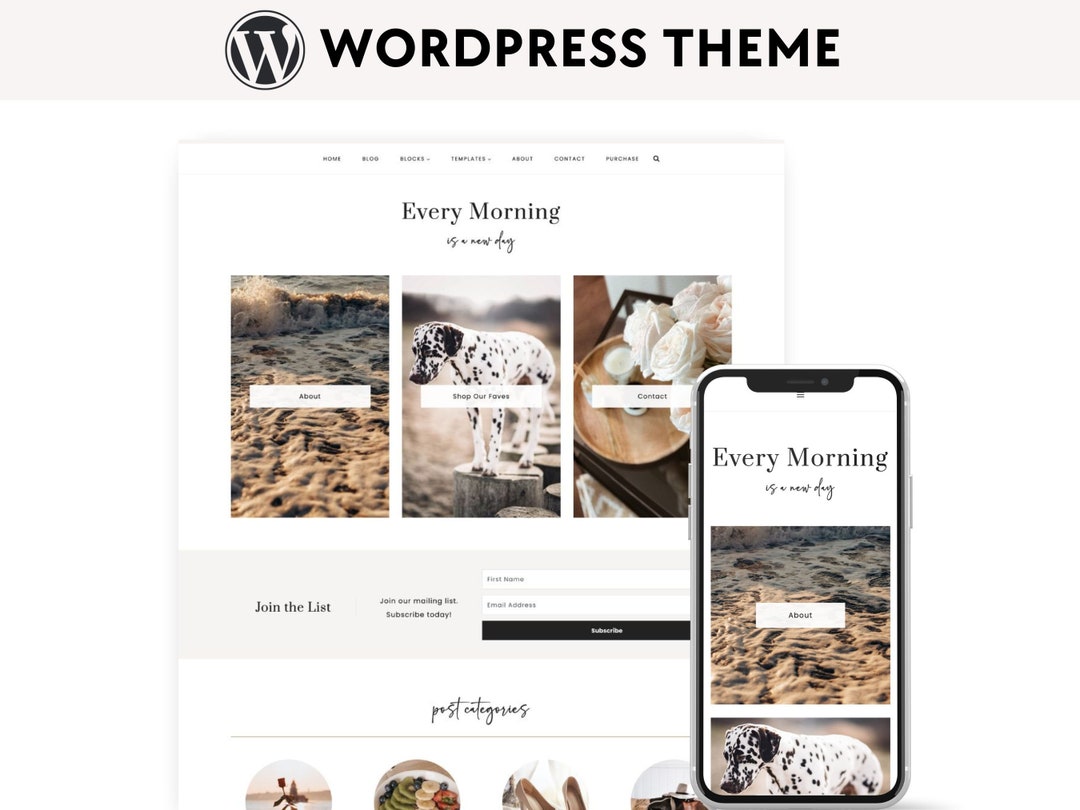 Wordpress Template, Word Press Theme, Blog Template, Website Template ...