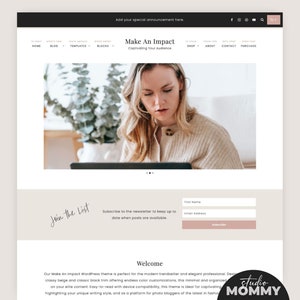 Tema secundario Kadence para WordPress: Plantilla elegante para blog - Studio Mommy A08
