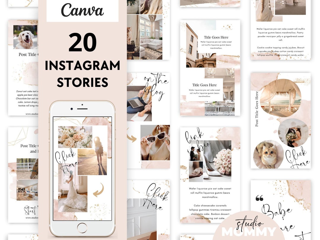 Pink Instagram Story Template - Instagram Template Canva - Instagram ...