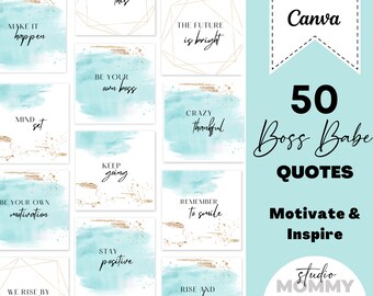 Motivational Quotes Templates - Inspirational Quotes, Instagram Template Canva, Quotes PNG Bundle, Download Design, Facebook Template - A18