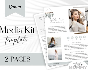 Boho Media Kit Template Canva, Influencer Media Kit, Content Creator Media Kit, Media Kit Canva, TikTok Media Kit, Instagram Media Kit - A20