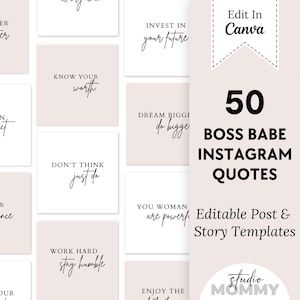 Motivational Quotes Templates - Inspirational Quotes, Instagram Template Canva, Quotes PNG Bundle, Download Design, Facebook Template - A10