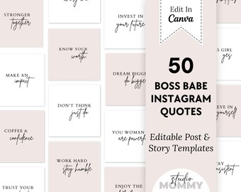 Motivational Quotes Templates - Inspirational Quotes, Instagram Template Canva, Quotes PNG Bundle, Download Design, Facebook Template - A10