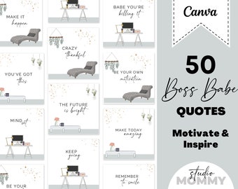 Motivational Quotes Instagram Template Canva - Inspirational Quotes, Quotes PNG Bundle, Download Design, Facebook Template - A20