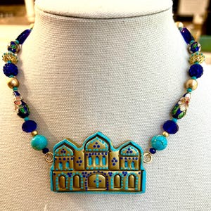 Persian Jewelry, Lebanese, Islamic, Arab, Moroccan, Middle Eastern Jewelry, Ramadan Eid Norooz Gift Persian Handmade Vintage Cloisonne Beads