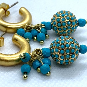 Persian Earrings , Turquoise Earrings, Persian Jewelry, Middle Eastern Jewelry,  Persian Handmade Nowruz Norooz Yalda gift